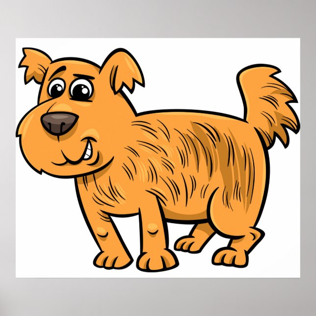Affiche Chien orange débraillé (Devant)