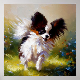 Affiche Chien papillon