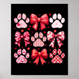 Affiche Chien Saint-Valentin Coquette Joli Empreinte de Pa