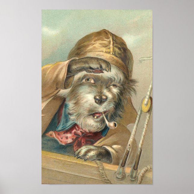 Affiche Chien salé vintage (Devant)
