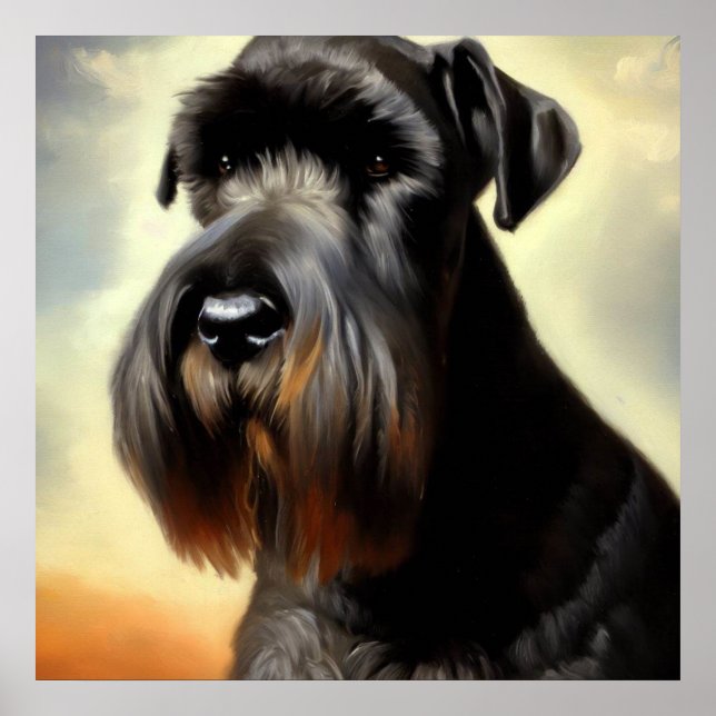 Affiche Chien Schnauzer géant (Devant)