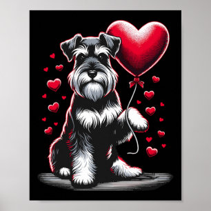 Affiche Chien Schnauzer Saint-Valentin Propriétaire de chi