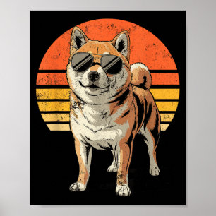 Affiche Chien Shibas Inu Fiers Hommes Femmes Propriétaires