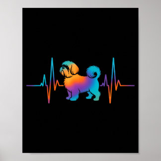 Affiche Chien Shih tzu chien shihtzu battement de coeur sh