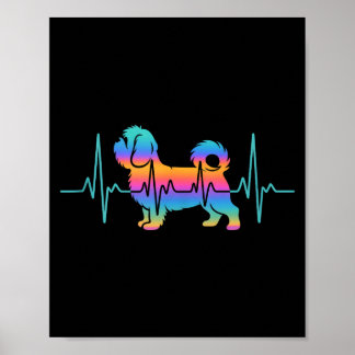 Affiche Chien shih tzu chien shihtzu battement de coeur sh