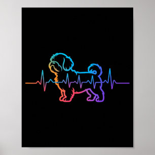 Affiche Chien Shih tzu chien shihtzu battement de coeur sh