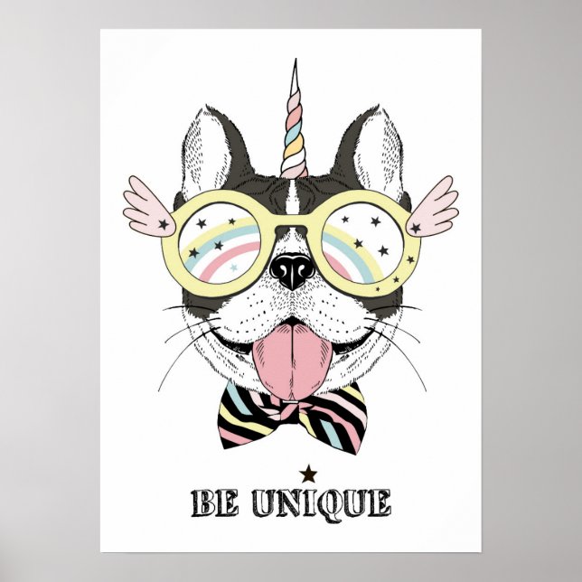 Affiche Chien-taureau français Unicorn (Devant)