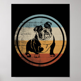 Affiche Chien vintage Design Anglais Bulldog