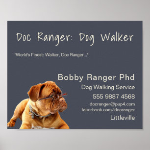 Affiche Chien Walker Trainer Photo Publicité Super affaire