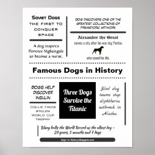 Affiche Chiens célèbres de l'histoire