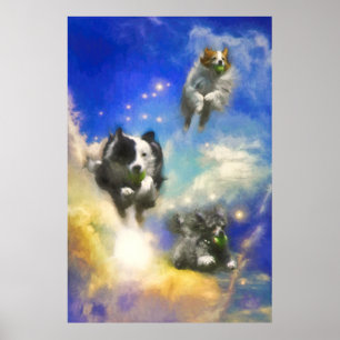 AFFICHE CHIENS DANS LA PATROUILLE DE BALL DU CIEL