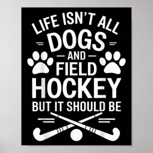 Affiche Chiens de hockey sur gazon drôle de hockey sur gaz