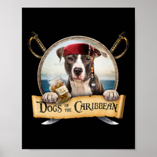 Affiche Chiens De La Caraïbe - Cute Staffordshire Terrier