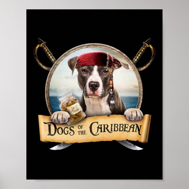 Affiche Chiens De La Caraïbe - Cute Staffordshire Terrier (Devant)