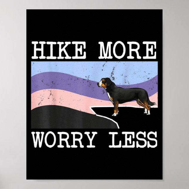 Affiche Chiens de montagne d'Entlebuch hikez plus, inquiét (Devant)