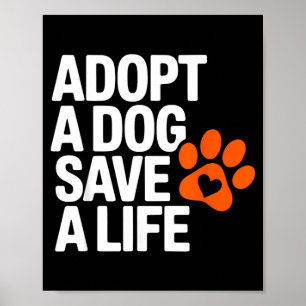 Affiche Chiens de sauvetage d'animaux de sauvetage de vie