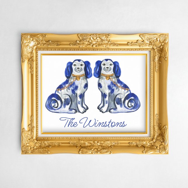 Affiche Chiens de Staffordshire aquarelle (Créateur téléchargé)