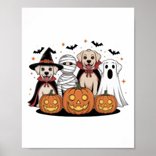 Affiche Chiens D'Halloween Pour Amateurs De Animaux - Cute