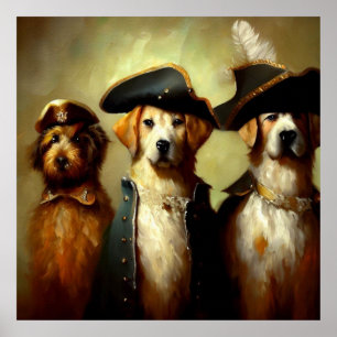 Affiche Chiens en trois mousquetaires