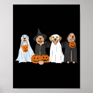 Affiche Chiens fantômes de Halloween Chien Labrador noir m