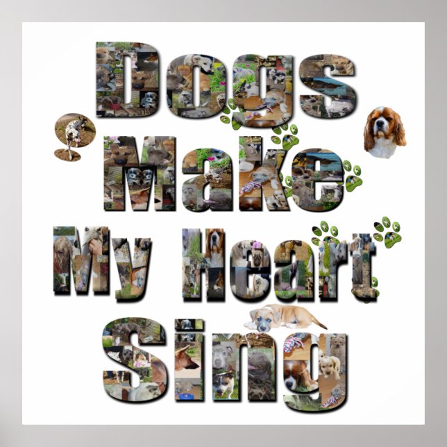 Affiche Chiens Font Mon Coeur Chanter Logo, (Devant)