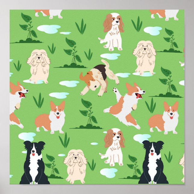 Affiche Chiens Gribouillis (Devant)