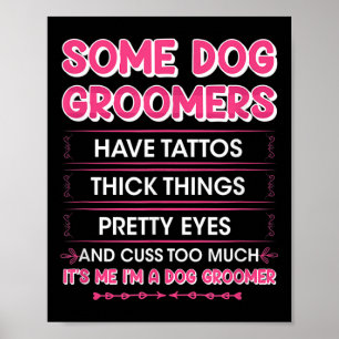 Affiche Chiens Groomers ont des tatouages - Funny Furologi