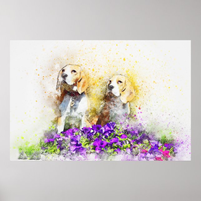 Affiche Chiens jumeaux (Devant)