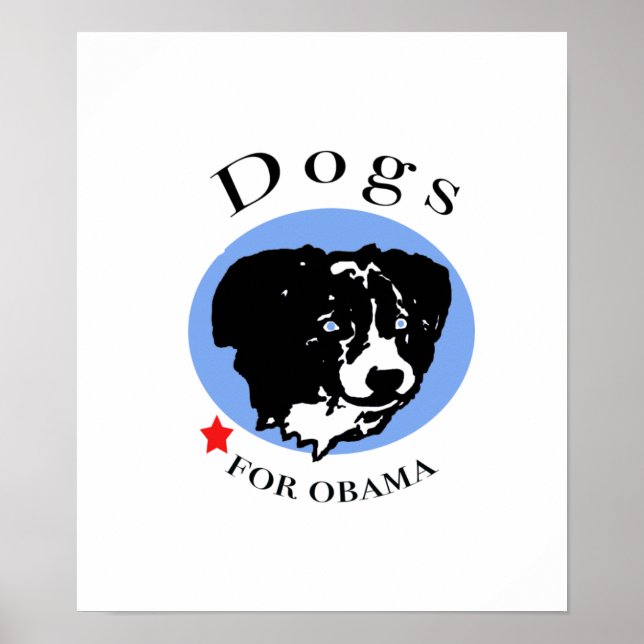 Affiche Chiens pour Obama (Devant)