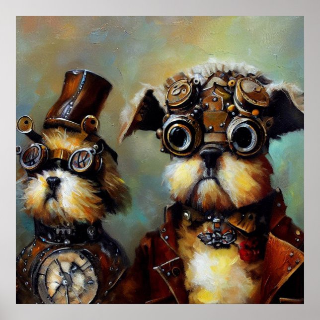 Affiche Chiens Steampunk (Devant)
