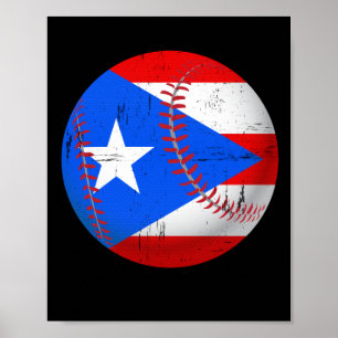 Affiche Chiffre de baseball Porto Rico T-Shirt
