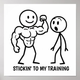 Affiche Chiffre de bâton de gym