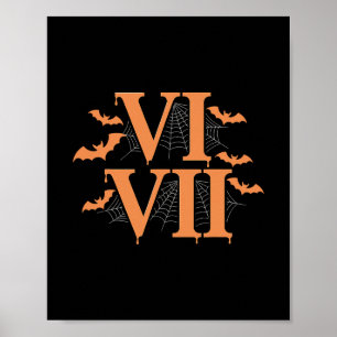 Affiche Chiffres Romains Vi Vii 67 Mème Gen Alpha Hallowee
