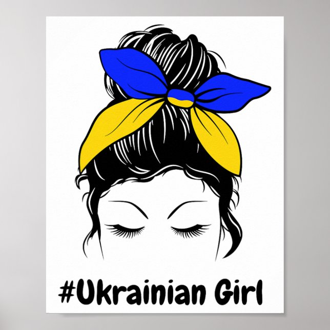 Affiche Chignon Décoiffé Ukraine Fille Ukrainienne #fille  (Devant)