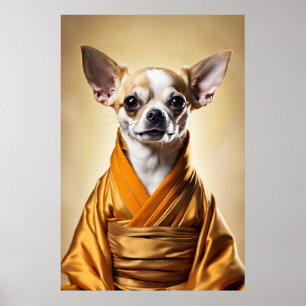 Affiche Chihuahua bouddhiste