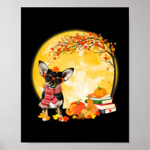 Affiche Chihuahua Chien Automne Automne Citrouille Camion