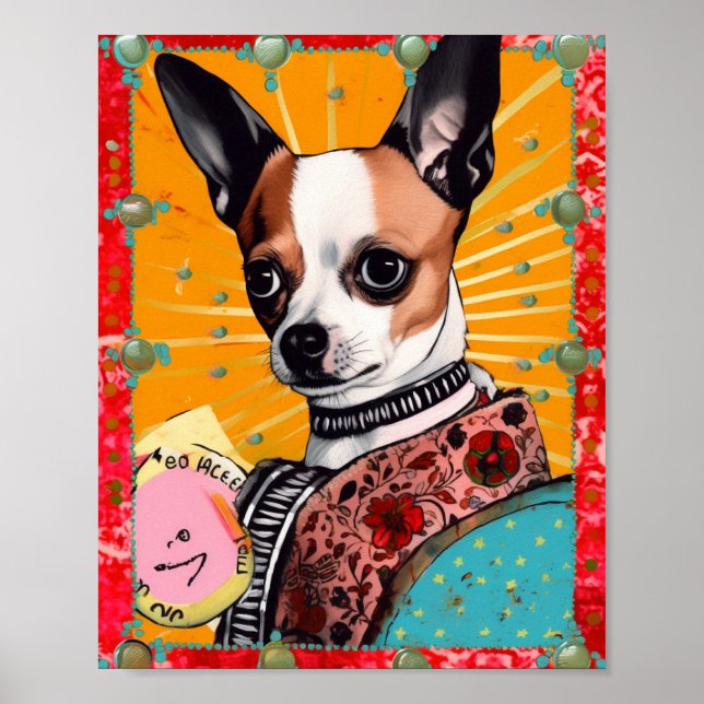 Affiche Chihuahua Chien Collage (Devant)