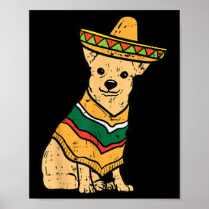 Affiche Chihuahua Chien Sombrero Cinco De Mayo