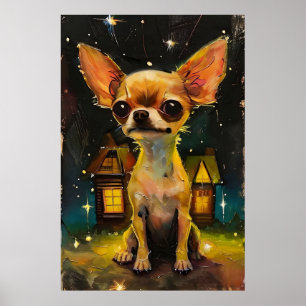 Affiche Chihuahua Chiuppy dans une maison confortable