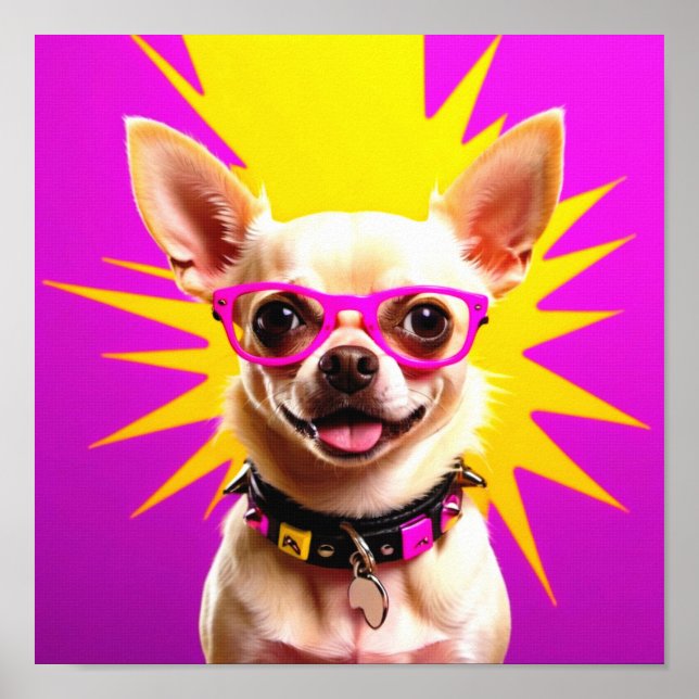 AFFICHE CHIHUAHUA ÉCLAIRANT (Devant)