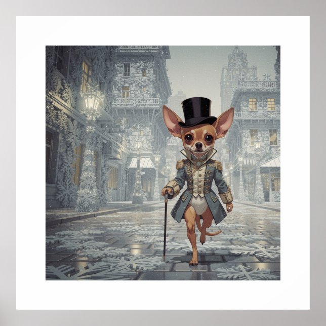 Affiche Chihuahua en ville à Paris (Devant)