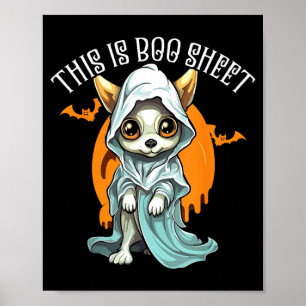 Affiche Chihuahua Halloween chiot farce ou friandise Squel