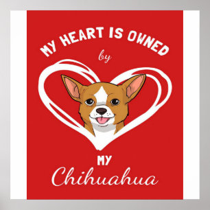 Affiche Chihuahua Heart_Amoureux des chiens