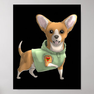 Affiche Chihuahua I Love Maman Tattoo Chien Chemise Drôle