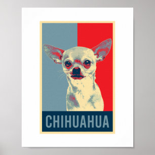 Affiche Chihuahua mexicain Portrait de Chien Pop Art