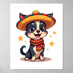 Affiche Chihuahua Mexique Cinco de Mayo Chien Drôle Copie
