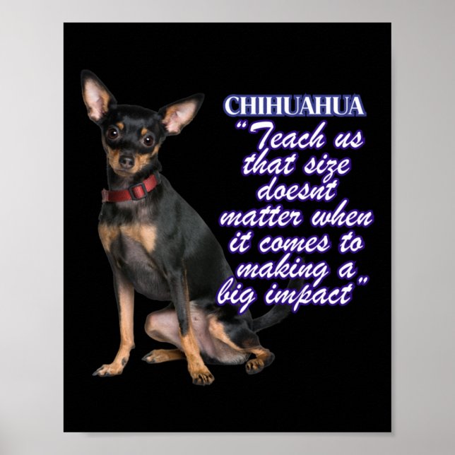 Affiche Chihuahua Nous Apprend Que La Taille Des Doents Qu (Devant)