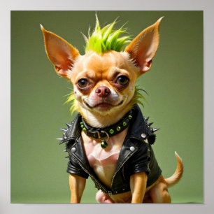 AFFICHE CHIHUAHUA PUNK ROCK 5