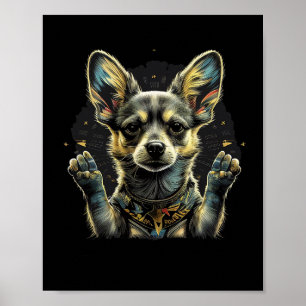 Affiche Chihuahua Ukraine Paix Et Amour Drapeau Aide Chien