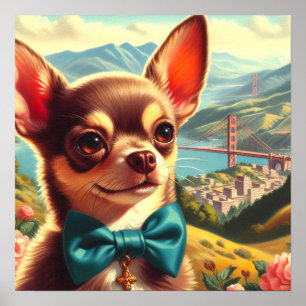 Affiche Chihuahua vintage